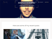 Tablet Screenshot of joshuakoerpel.com